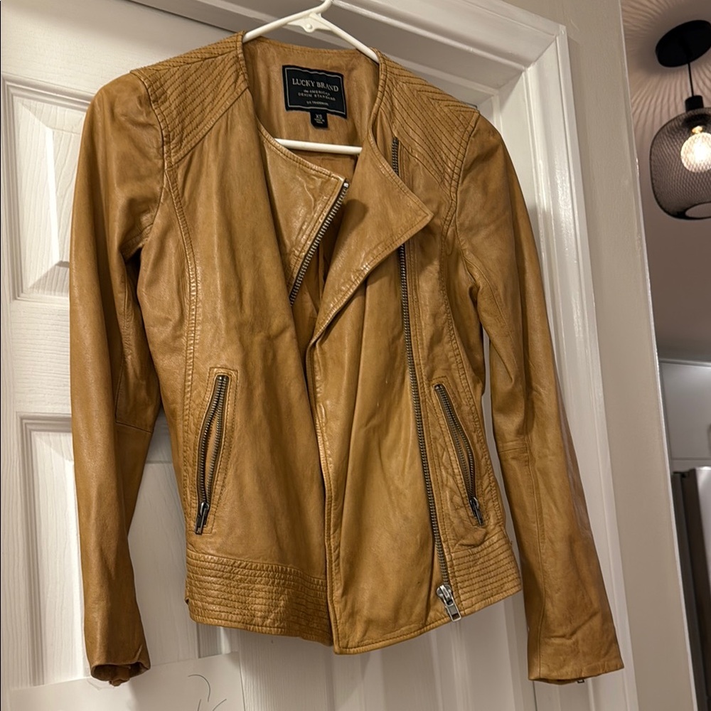 Lucky Brand Tan Leather Jacket